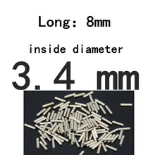 Load image into Gallery viewer, BlueJays 100pcs/lot Fishing stainless steel fishing line sleeve copper tube 0.8-3.4mm fishing accessories fishing line tube 8mm