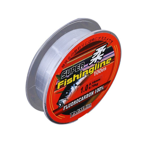 100% Transparent Nylon Fluorocarbon Fishing Lines Super Strong 100 M  16 ModelsFishing Tackle Non-Linen  Fishing line