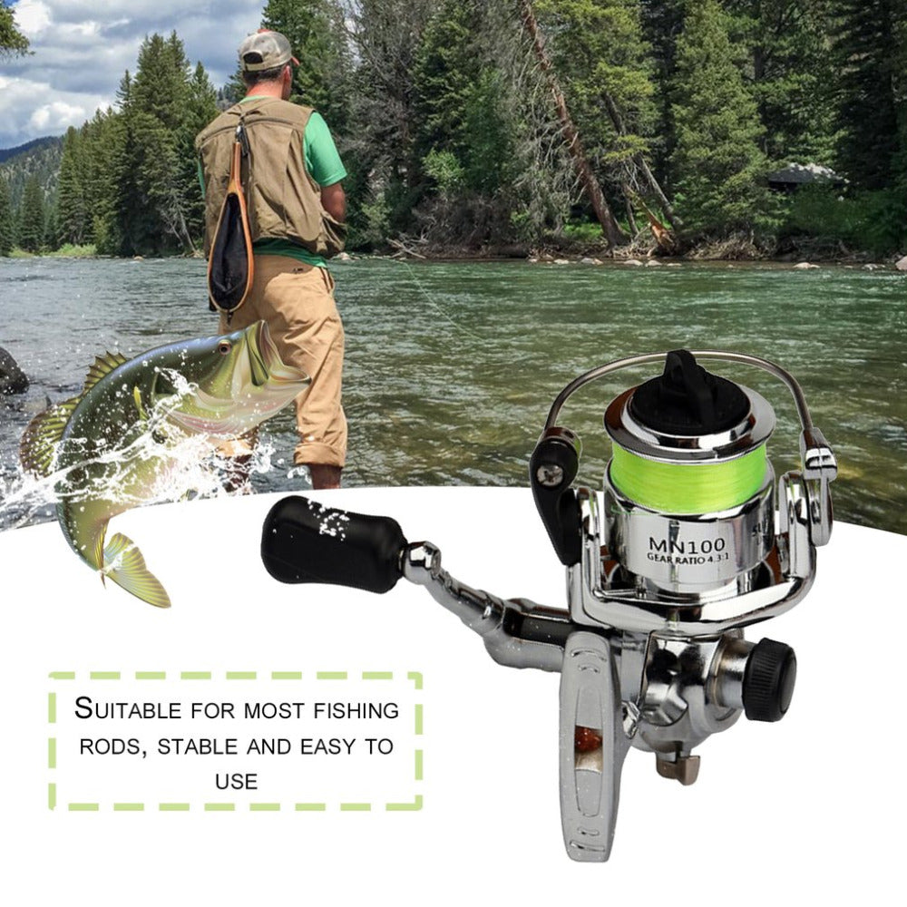 Portable Size High Strength Aluminum Alloy Spinning Fishing Reel Fishing Tackle Small Spinning Reel 4.3:1 Fishing Accessories