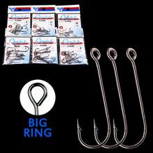 Load image into Gallery viewer, 10pcs / 30pcs fishing hooks with big eyes Fish Round Bent Joint Hook gamakatsu