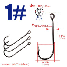 Load image into Gallery viewer, 10pcs / 30pcs fishing hooks with big eyes Fish Round Bent Joint Hook gamakatsu
