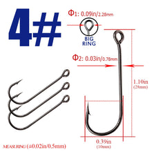 Load image into Gallery viewer, 10pcs / 30pcs fishing hooks with big eyes Fish Round Bent Joint Hook gamakatsu