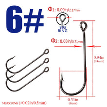 Load image into Gallery viewer, 10pcs / 30pcs fishing hooks with big eyes Fish Round Bent Joint Hook gamakatsu