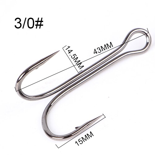 FTK Fishing Hook Baitholder Double Hook Bass Lure Holder Fly Tying Crank Hook Set Saltwater 10 pcs/lot Needle Fishhook 709