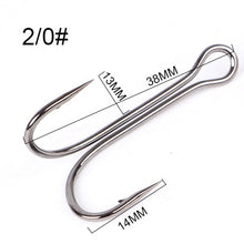 Load image into Gallery viewer, FTK Fishing Hook Baitholder Double Hook Bass Lure Holder Fly Tying Crank Hook Set Saltwater 10 pcs/lot Needle Fishhook 709