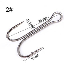 Load image into Gallery viewer, FTK Fishing Hook Baitholder Double Hook Bass Lure Holder Fly Tying Crank Hook Set Saltwater 10 pcs/lot Needle Fishhook 709