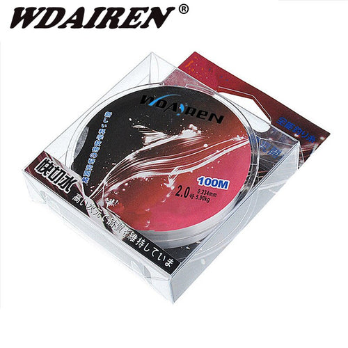 100M Hot Sell Fluorocarbon New Style  Sea Fishing Line Wear Resisting Lure Nylon Transparent Free Shipping