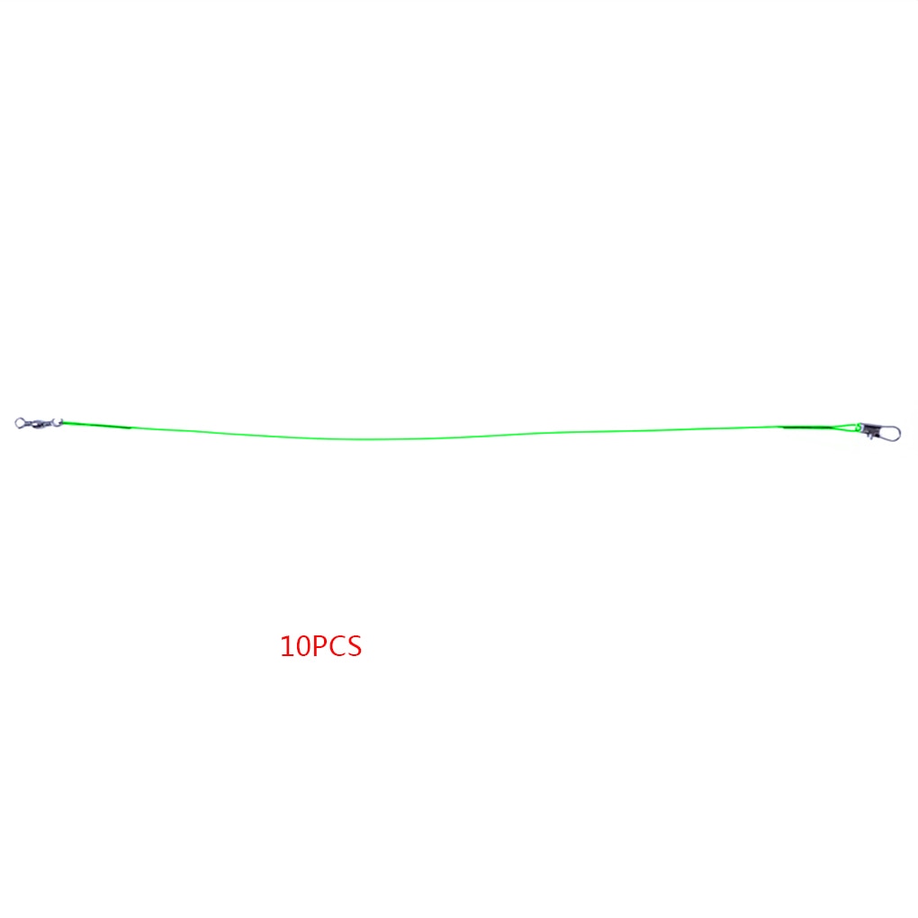 10pcs Fishing Line Steel Wire Leader Swivel Fishing Accessory Leadcore Leash Sea Fishing Rod Line