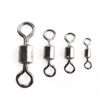 Load image into Gallery viewer, HENGJIA 50PCS Fishing Barrel Bearing Rolling Swivel Solid Ring LB Lures Connector