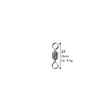 Load image into Gallery viewer, HENGJIA 50PCS Fishing Barrel Bearing Rolling Swivel Solid Ring LB Lures Connector
