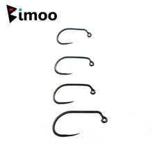 Load image into Gallery viewer, Bimoo 20pcs Fly Fishing Wet Fly Hook Barbless Fly Tying Jig Hook Black Nickle Fly Tying Material 5Sizes #10 #12 #14 #16 #18
