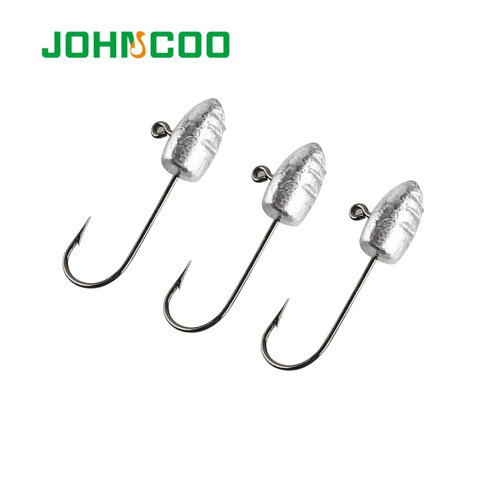 light jigging hook 10pcs Exposed Jig Head Fishing Hooks 2.5g 3g 5g Bait Hook for Soft Bait Wom Lead Hook High quality