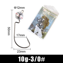 Load image into Gallery viewer, 1pack Lead Jig Head 3.5g/5g/7g/10g Barbed Hook 1/0# 2/0# 3/0# Fishing Hooks Soft Lure Jigging Worm Sharp HookBass Fishing Lure