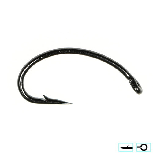 100PCS Fly Tying Hook Nymph Bug Shrimp Scud Pupae Larvae Caddis Flies Fishing Hooks #8~#16