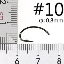 Load image into Gallery viewer, 100PCS Fly Tying Hook Nymph Bug Shrimp Scud Pupae Larvae Caddis Flies Fishing Hooks #8~#16