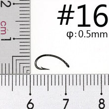 Load image into Gallery viewer, 100PCS Fly Tying Hook Nymph Bug Shrimp Scud Pupae Larvae Caddis Flies Fishing Hooks #8~#16