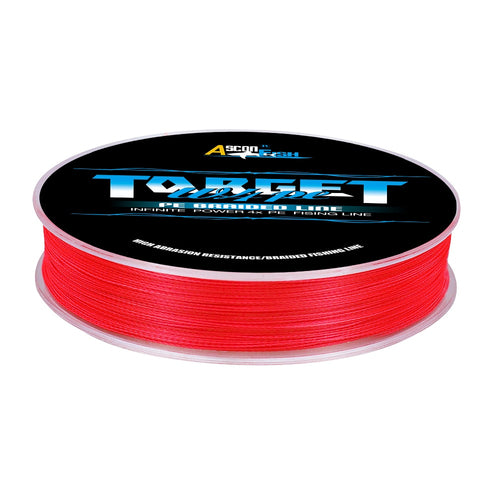 Super never faded Red 100M 300M pe braided fishing line 4 Strands fishing cord thread  ice sea carp fishing 2-100LB 0.06-0.55mm
