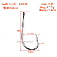 Load image into Gallery viewer, 100pcs/lot Fishing Hooks 6-1# 1/0-6/0# Fish Hook Bait Holder Black Color Jig Big Barbed Hook Treble Hooks Fishing Tackle Pesca