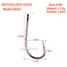 Load image into Gallery viewer, 100pcs/lot Fishing Hooks 6-1# 1/0-6/0# Fish Hook Bait Holder Black Color Jig Big Barbed Hook Treble Hooks Fishing Tackle Pesca