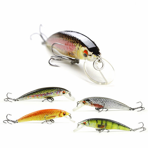 Agoie 8cm/6.9g  New Minnow  Fishing Lure  Realistic Fish Bait Unique Body Texture Fishing Tackle  Wobbler Pesca 5 Color Options