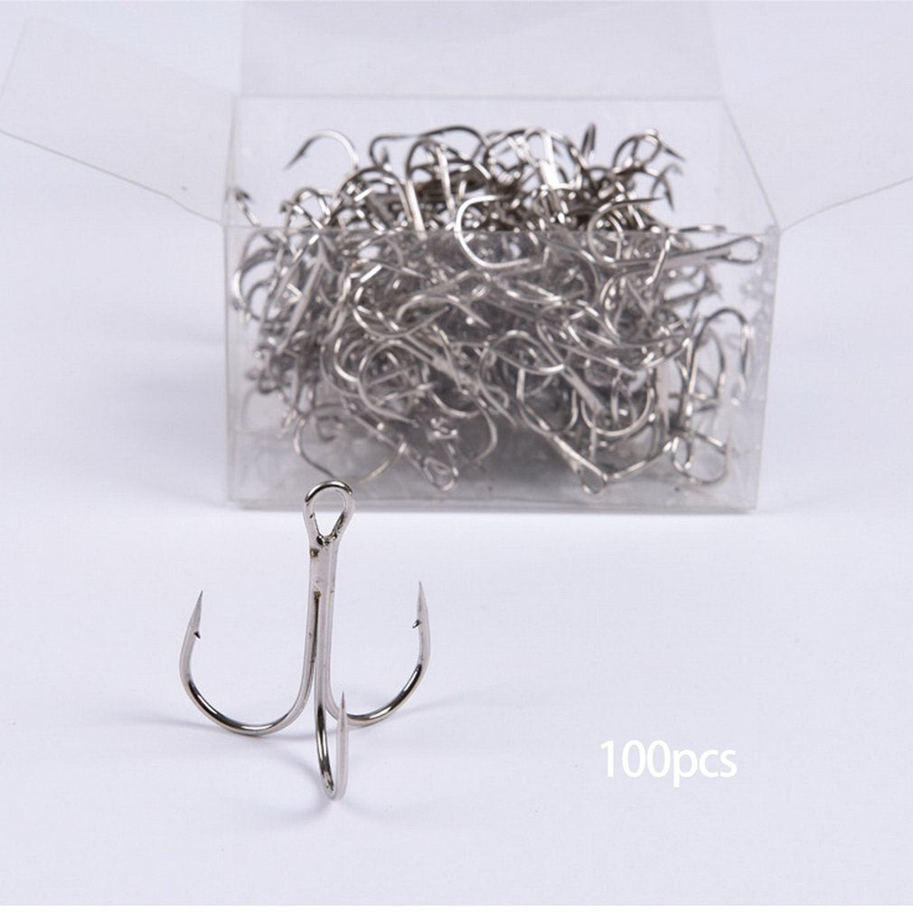 Fishing Hook Set Treble Hooks White Nickel Three Anchor Hook Accessoires