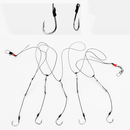 Anti-kronkelende Fishing Hook Nylon Lijn Visgerei Fishing Accessoires Zee Sprinkhaan Tekenhaak Draad Haak Weerhaak Vishaak