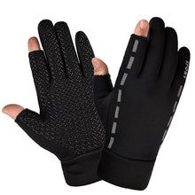 Load image into Gallery viewer, 1 Pair Cycling Gloves 2 Cut Elastic Thermal Anti-slip Protective Glove Accessories For Fishing