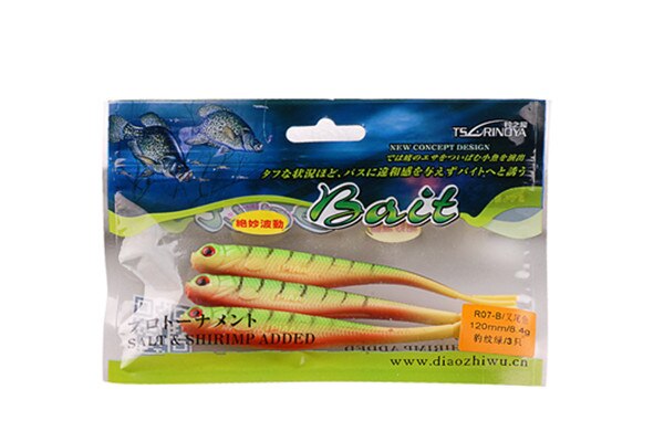 9pcs Tsulinoya Fishing Lure 120mm/8.4g Silicone Bait Leurres Souples Peche Isca Artificial Peche a La Carpe Accessoires