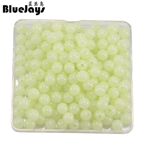 new arrived 300pcs/lot Luminous Beads 6mm 8mm 10mm Luminous Block Pearl Fishing Lure Accessoires Fishing Tackle free shipping