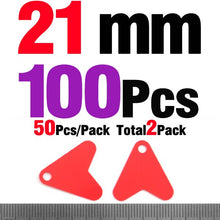Load image into Gallery viewer, MNFT 100Pcs 16mm&amp;21mm  Plastic Rood DIY Vissen Accessoires Road Azie Aas Iron Accessoires Rood Harten