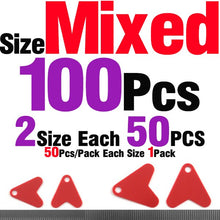 Load image into Gallery viewer, MNFT 100Pcs 16mm&amp;21mm  Plastic Rood DIY Vissen Accessoires Road Azie Aas Iron Accessoires Rood Harten