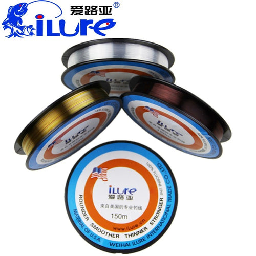 iLure 150m Fluorocarbon Line 3Color Carp Wire Winter Ice Fishing Line Stronger Monofilament Japan linha de pesca fluorocarbon