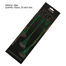 Load image into Gallery viewer, Goture 60/100pcs Fishing Line With Fishhook Swivel Snap Steel Wire Leader Trace Lures Leash Spinning Expert