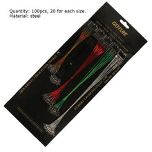 Load image into Gallery viewer, Goture 60/100pcs Fishing Line With Fishhook Swivel Snap Steel Wire Leader Trace Lures Leash Spinning Expert