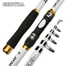 Load image into Gallery viewer, GHOTDA 2.1M -3.6M Carp Fishing Rod feeder Hard FRP Carbon Fiber Telescopic Fishing Rod fishing pole