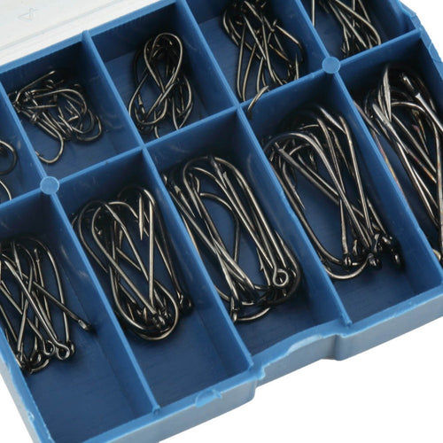 100PCS/Pack 3# -12# Carbon Steel Fishing Hook Durable Fishhooks  with Hole Carp Fishing Tackle Box Drop Shipping