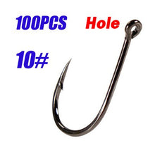 Load image into Gallery viewer, 100PCS 1 Box Steel Fishhooks Carp Fishing Jig Head Set Pesca Fishing High carbonTackle carp fishing hooks