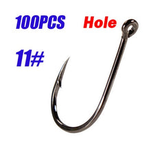 Load image into Gallery viewer, 100PCS 1 Box Steel Fishhooks Carp Fishing Jig Head Set Pesca Fishing High carbonTackle carp fishing hooks
