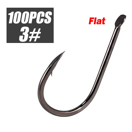 100PCS 1 Box Steel Fishhooks Carp Fishing Jig Head Set Pesca Fishing High carbonTackle carp fishing hooks