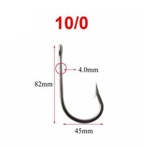 Hyaena 1PCS Stainless Steel Large Shark Fishing Hook Rigs 2 Arms 400lb Wire Leaders Big Hook Rig Fishing Tackle